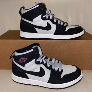 Girls Air Jordan 1 Retro High GS Platinum Black Pink Sz 2.5Y